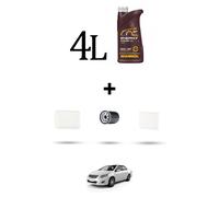 HOFFCAR Kit tagliando 3 FILTRI e 4L OLIO per Toyota Corolla X 1.6 VVTI (ZZE141)