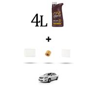 HOFFCAR Kit tagliando 3 FILTRI e 4L OLIO per Toyota Corolla X (E14/E15) 1.33 VVT