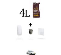 HOFFCAR Kit tagliando 3 FILTRI e 4L OLIO per Toyota Echo 1.5 81kw dal 1999