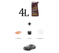 HOFFCAR Kit tagliando 3 FILTRI e 4L OLIO per Vw Arteon (3H) 1.4 TSI eHybrid (3H)