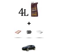 HOFFCAR Kit tagliando 3 FILTRI e 4L OLIO per Vw Golf V (1K1,1K5,AJ5,5M1,521) 1.4