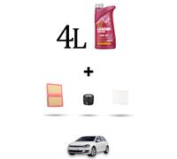 HOFFCAR Kit tagliando 3 FILTRI e 4L OLIO per Vw Golf VII (5G1/BA5) 1.0 TSI 63kw