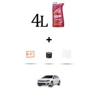 HOFFCAR Kit tagliando 3 FILTRI e 4L OLIO per Vw Golf VII (5G1/BA5) 1.2 TSI 81kw