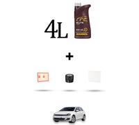 HOFFCAR Kit tagliando 3 FILTRI e 4L OLIO per Vw Golf VII (5G1/BA5) 1.4 TSI 103kw