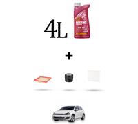 HOFFCAR Kit tagliando 3 FILTRI e 4L OLIO per Vw Golf VII (5G1/BA5) 1.6 81kw Dal
