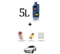 HOFFCAR Kit tagliando 3 FILTRI e 5L OLIO per Alfa Romeo Spider (939) 1.8 JTB 14