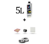 HOFFCAR Kit tagliando 3 FILTRI e 5L OLIO per Audi A3 (8Ya,8YS) 30 G-Tron 96kw d