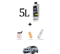 HOFFCAR Kit tagliando 3 FILTRI e 5L OLIO per Bmw Serie 1 (E81,E82,E87,E88) 120i