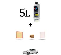 HOFFCAR Kit tagliando 3 FILTRI e 5L OLIO per Bmw serie 3 Gt (F34) 328i 180kw dal