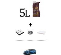 HOFFCAR Kit tagliando 3 FILTRI e 5L OLIO per Kia Cee D III (CD) 1.6 T-Gdi 150kw