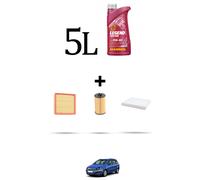 HOFFCAR Kit tagliando 3 FILTRI e 5L OLIO per Opel Zafira B 1.6 FlexFuel 85kw dal