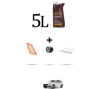 HOFFCAR Kit tagliando 3 FILTRI e 5L OLIO per Skoda Octavia IV 1.5 TSI 96kw Dal