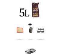 HOFFCAR Kit tagliando 3 FILTRI e 5L OLIO per Toyota Avensis I (T22) 2.0 16v 110