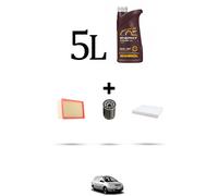 HOFFCAR Kit tagliando 3 FILTRI e 5L OLIO per Toyota Avensis Verso 2.0 16v 110kw