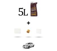 HOFFCAR Kit tagliando 3 FILTRI e 5L OLIO per Toyota Corolla X (E14/E15) 1.6 16v