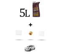 HOFFCAR Kit tagliando 3 FILTRI e 5L OLIO per Toyota Verso 1.6 VVT-I 81kw Dal 200