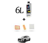 HOFFCAR Kit tagliando 3 FILTRI e 6L OLIO per Audi Q3 (F3B,F3N) 2.0 40 tfsi 140kw