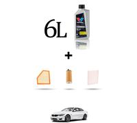 HOFFCAR Kit tagliando 3 FILTRI e 6L OLIO per Bmw serie 4 (F32, F33, F36, F82) 42