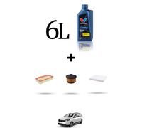 HOFFCAR Kit tagliando 3 FILTRI e 6L OLIO per Dacia Lodgy 1.3 Tce 96kw dal 2019
