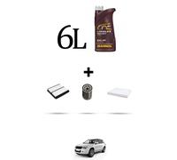 HOFFCAR Kit tagliando 3 FILTRI e 6L OLIO per Suzuki Grand Vitara 2.5 V6 106kw da