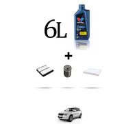 HOFFCAR Kit tagliando 3 FILTRI e 6L OLIO per Suzuki Grand Vitara 2.5I V6 116kw d
