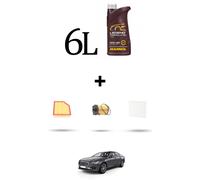 HOFFCAR Kit tagliando 3 FILTRI e 6L OLIO per Volvo S90 II 2.0 B6 Mild-Hybrid 220