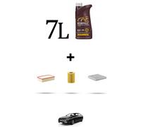 HOFFCAR Kit tagliando 3 FILTRI e 7L OLIO per Citroen C6 3.0 v6 hdi 155kw dal 200