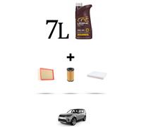HOFFCAR Kit tagliando 3 FILTRI e 7L OLIO per Land Rover Discovery 5-LR5 2.0 TDI