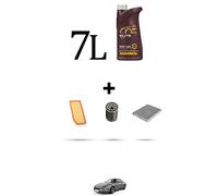 HOFFCAR Kit tagliando 3 FILTRI e 7L OLIO per MASERATI 3200 GT 3.2 Biturbo V8 27