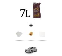 HOFFCAR Kit tagliando 3 FILTRI e 7L OLIO per Toyota Avensis III (T27) 2.0 D-4D 9