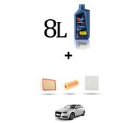 HOFFCAR Kit tagliando 3 FILTRI e 8L OLIO per Audi A3 (8V1,8VK) 2.5 TFSI RS3 8V