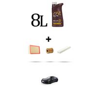 HOFFCAR Kit tagliando 3 FILTRI e 8L OLIO per Porsche 911 (992) 3.0 Carrera 331kw
