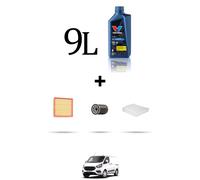 HOFFCAR Kit tagliando 3 FILTRI e 9L OLIO per Ford Transit Custom 2.0 EcoBlue 81k