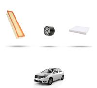 HOFFCAR Kit tagliando - 3 filtri per Dacia Logan II 1.2 54kw dal 2015