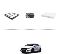 HOFFCAR Kit tagliando - 3 filtri per Honda Civic IX 2.0 Turbo 228kw dal 2015