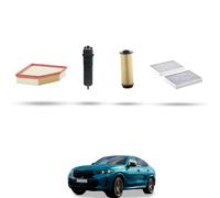 HOFFCAR Kit tagliando - 4 filtri compatibile con Bmw x6 (G06,F96)40d 250kw hybri