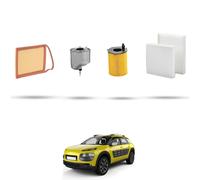 HOFFCAR Kit tagliando - 4 filtri compatibile con Citroen C4 Cactus 1.6 Hdi 68kw