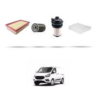 HOFFCAR Kit tagliando 4 filtri compatibile con Ford Transit Custom 2.0 Ecoblue 96kw 2016