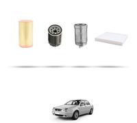 HOFFCAR Kit tagliando 4 filtri compatibile con Lancia Lybra 1.9 JTD 81kw 2000