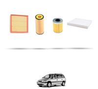 HOFFCAR Kit tagliando 4 filtri compatibile con Opel Zafira A 2.2 DTI 92kw 2002