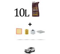 HOFFCAR Kit tagliando 4 FILTRI e 10L OLIO per Land Rover Sport (L320) 3.6 TDV6 2