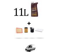 HOFFCAR Kit tagliando 4 FILTRI e 11L OLIO per Mercedes Sprinter II (906) 413 CDI
