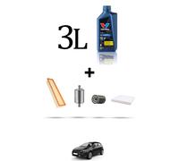 HOFFCAR Kit tagliando 4 FILTRI e 3L OLIO per Fiat punto Evo 1.4 LPG 57kw dal 200