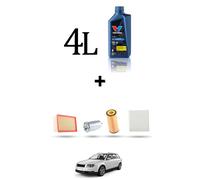 HOFFCAR Kit tagliando 4 FILTRI e 4L OLIO per Audi A4 (B6,B7) 1.9 tdi 96kw dal 20