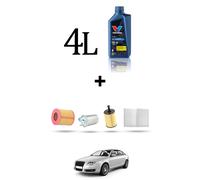 HOFFCAR Kit tagliando 4 FILTRI e 4L OLIO per Audi A6 II (C6) 2.0 tdi 103kw dal 2