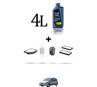HOFFCAR Kit tagliando 4 FILTRI e 4L OLIO per Chevrolet Tacuma 1.6 77kw dal 2000