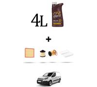 HOFFCAR Kit tagliando 4 FILTRI e 4L OLIO per Citroen Berlingo II 1.6 BlueHDI 88k
