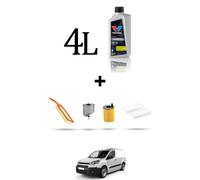HOFFCAR Kit tagliando 4 FILTRI e 4L OLIO per Citroen Berlingo II 1.6 hdi Fap 82k