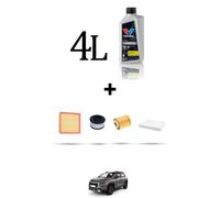 HOFFCAR Kit tagliando 4 FILTRI e 4L OLIO per Citroen C3 Aircross 1.5 BlueHDi 74k