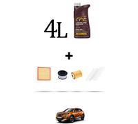 HOFFCAR Kit tagliando 4 FILTRI e 4L OLIO per Peugeot 2008 II 1.5 BlueHDI 96kw da